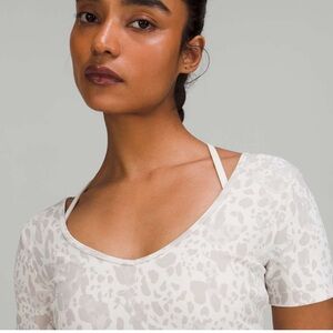 Lululemon Align T-Shirt Cheetah Camo Antique White Multi